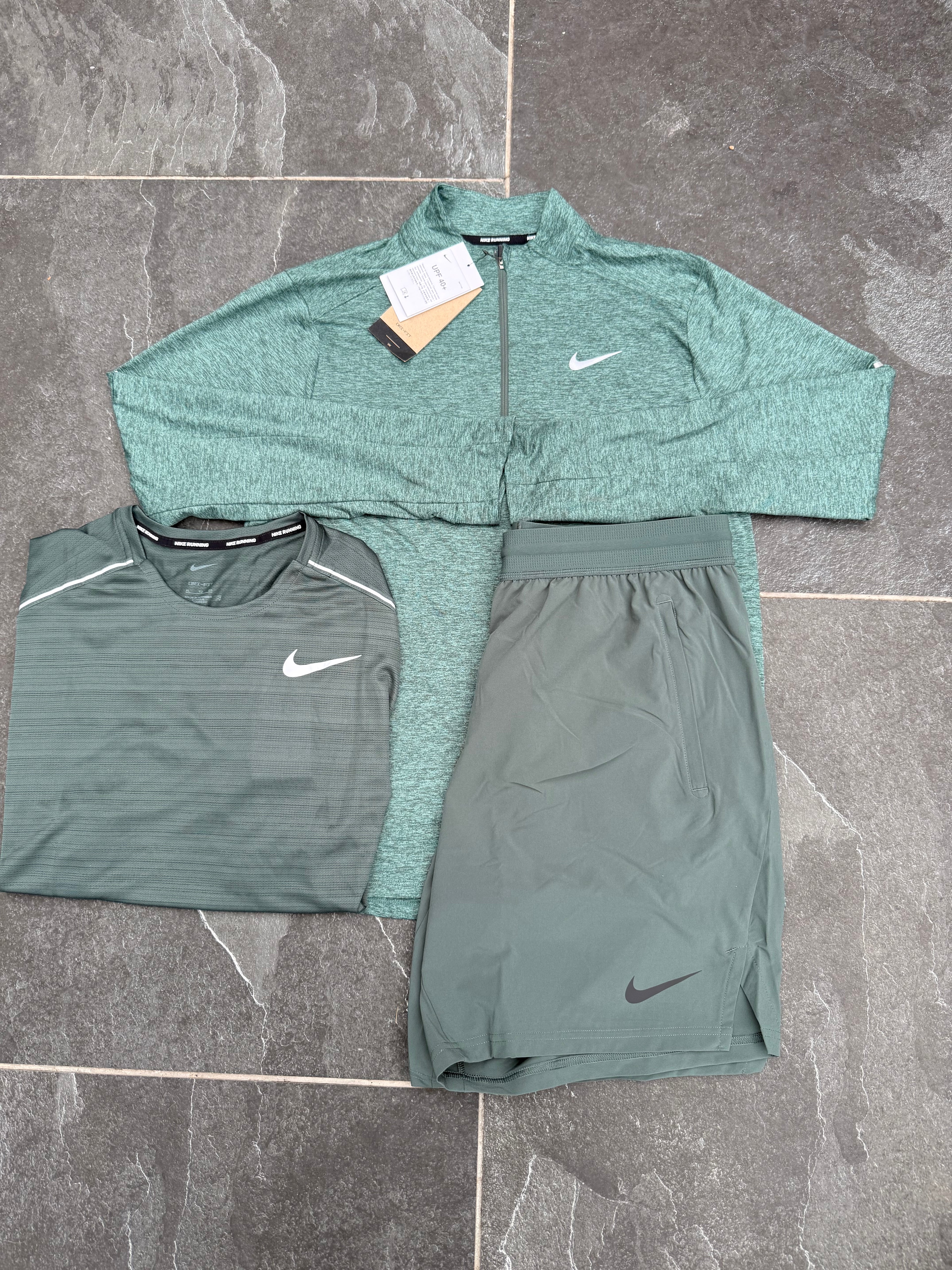 NIKE MILER SET - VINTAGE GREEN