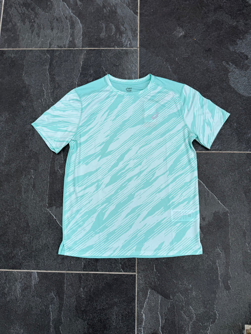 ASICS CORE ALL OVER T SHIRT- OASIS GREEN